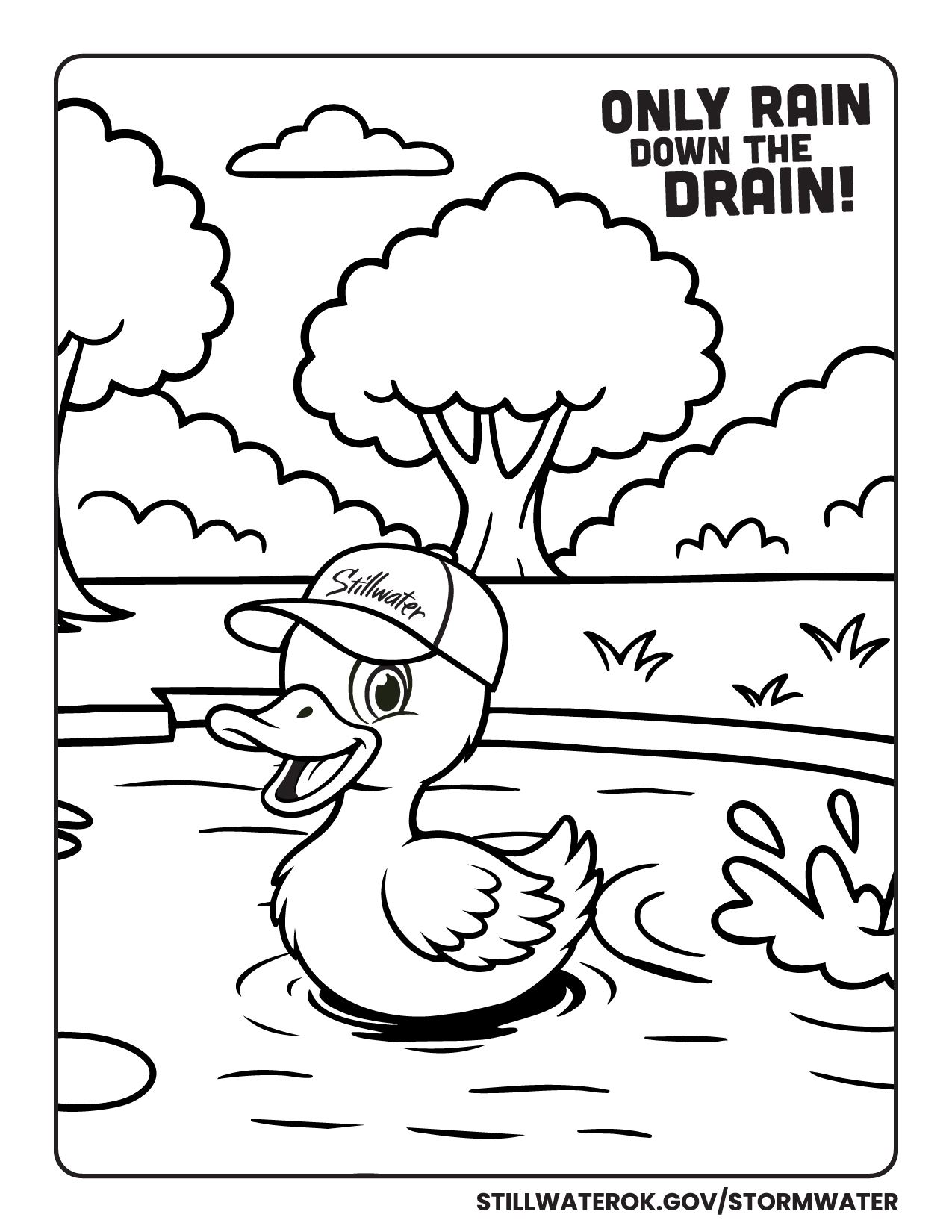 Dash the Duck Coloring Page 3