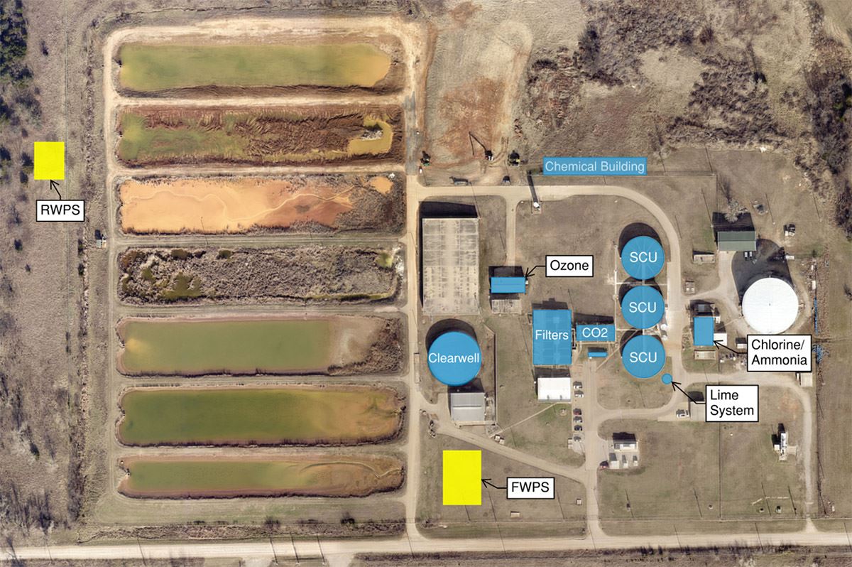 RWPS and FWPS locations at WTP