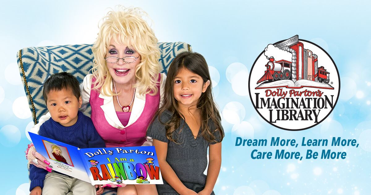 Imagine of Dolly Parton promoting the Imagination Library Opens in new window