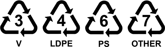 Recycle Symbols for the Unaccepted Plastics